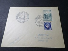 MARCOPHILIE FRANCE 26.9.53 CACHET OBLITERATION TEMPORAIR EXPO AUTOMNE PARIS 