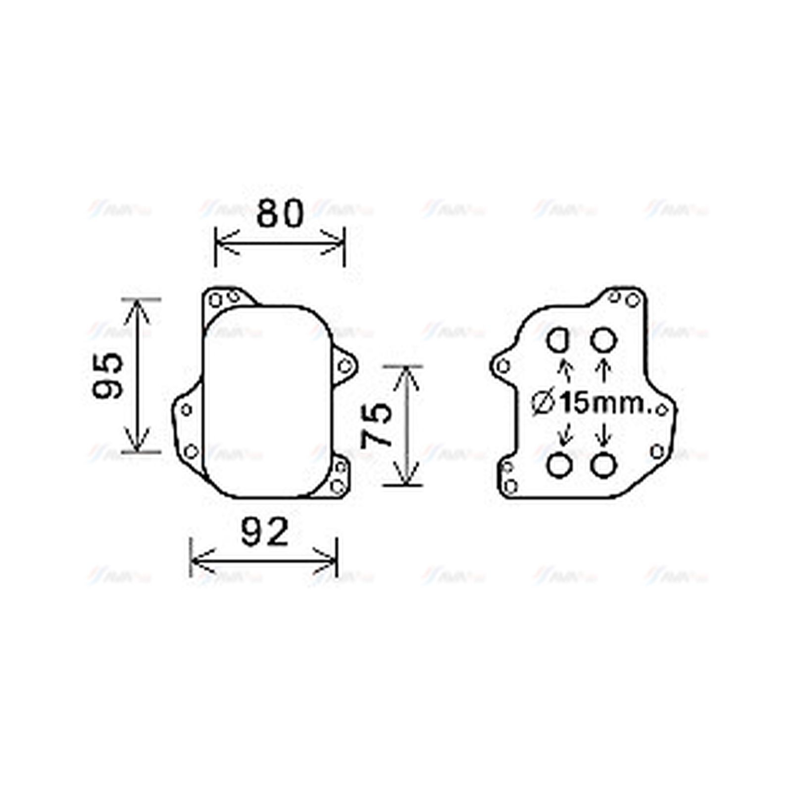 Oil Cooler VN3393 AVA 03N115389B 03N115389A 03N115389K 03N117021