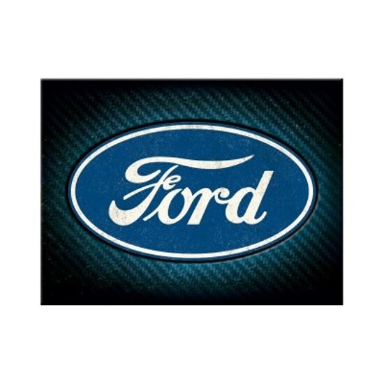 Ford Logo Blue Photo Magnet Souvenir Fridge Car 8cm New