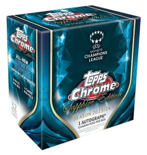 2024 Topps UEFA Women's Champions League Chrome Sapphire Box Online Exclusive