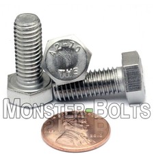 M8-1.25 x 20mm  Stainless Steel Hex Cap Bolt / Screw, Coarse DIN 933 A2 18-8