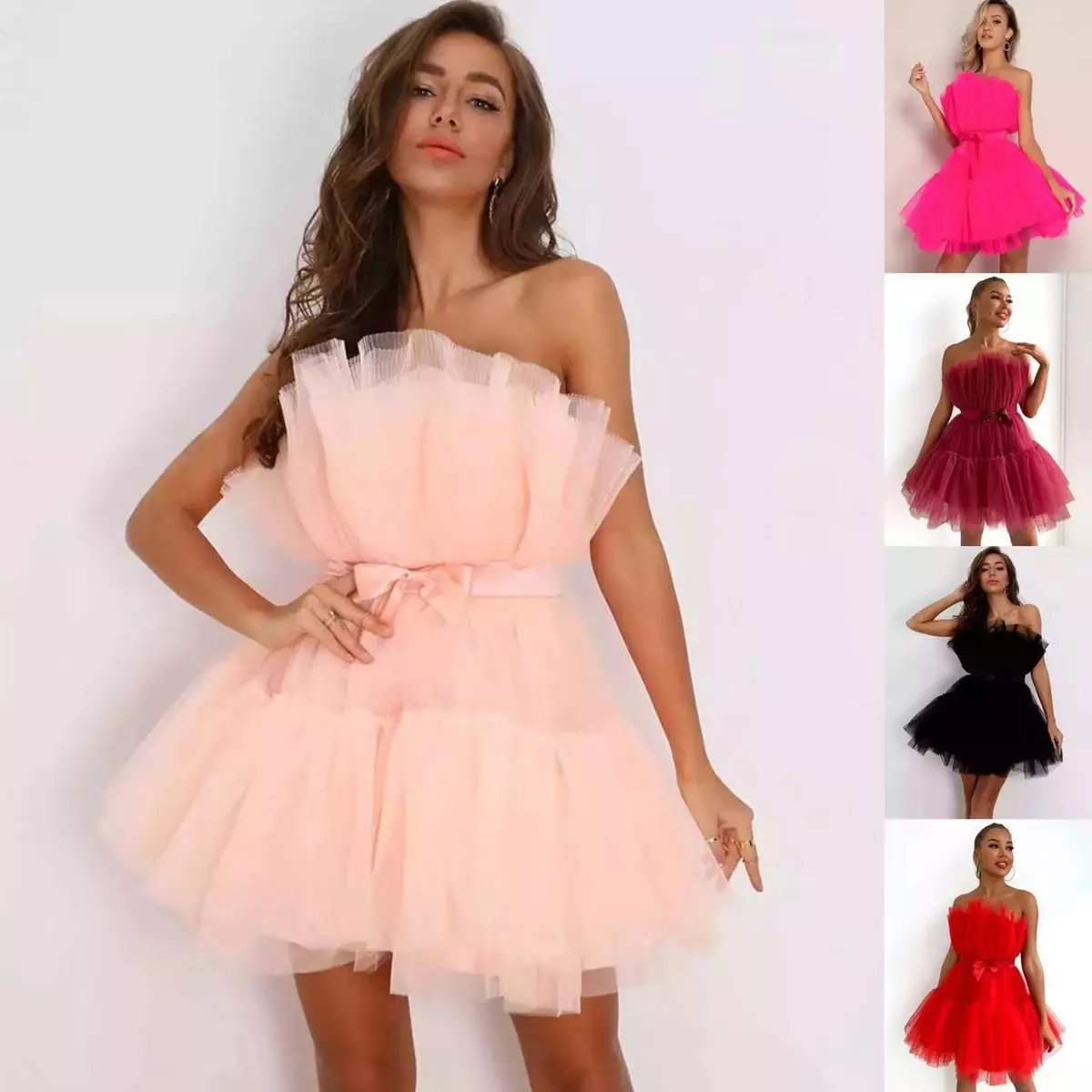 Short strapless store dress