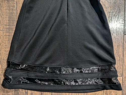 Calvin Klein Fit & Flare Kleid Damen Gr. 2 schwarz transparente Streifen einzigartig klassisch - Bild 12 von 12