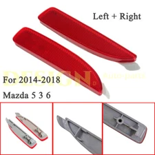 1Pair Bumper Reflector Set Rear Left & Right Fit for 2014-2018 Mazda 5 3 6