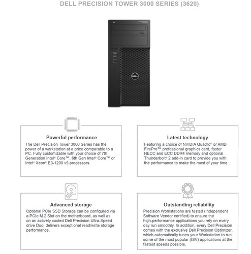 DELL PRECISION TOWER 3620✅ i7-6700 3.40GHz✅16GB RAM✅1TB HDD✅No OS - Picture 2 of 10