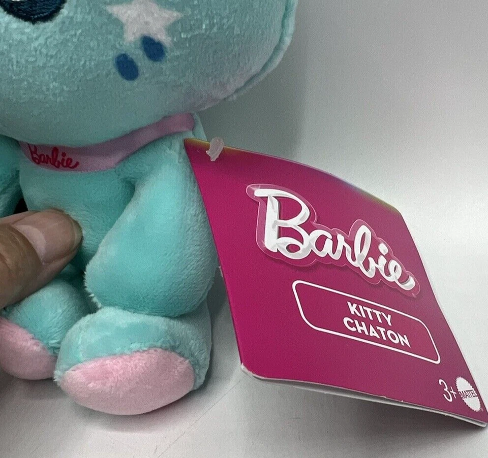 Barbie Glitzy Pet 2023 Peluche KITTY CHATON que cuenta con cuello Barbie brillante Foto 3 de 4