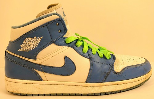 Size 12 - Jordan 1 Mid UNC Blue Nike Retro Model 554724-106 - See Photos - Picture 10 of 19