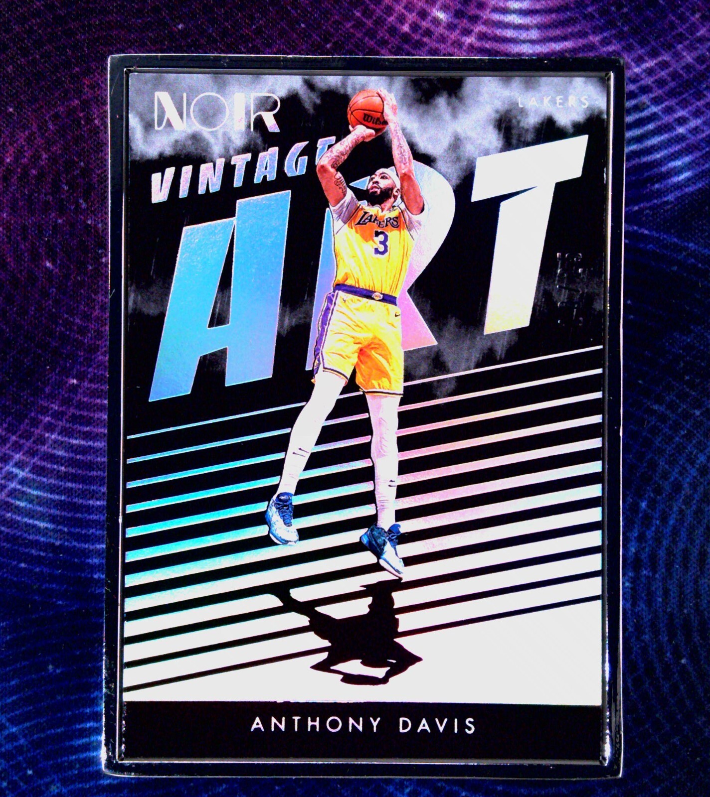 2023-24 NOIR ANTHONY DAVIS VINTAGE ART SILVER FRAME /25 SZS