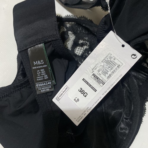 New M&S Ladies UnderWired Full Cup Non Padded Bra (black) Size 38G - Picture 6 of 7