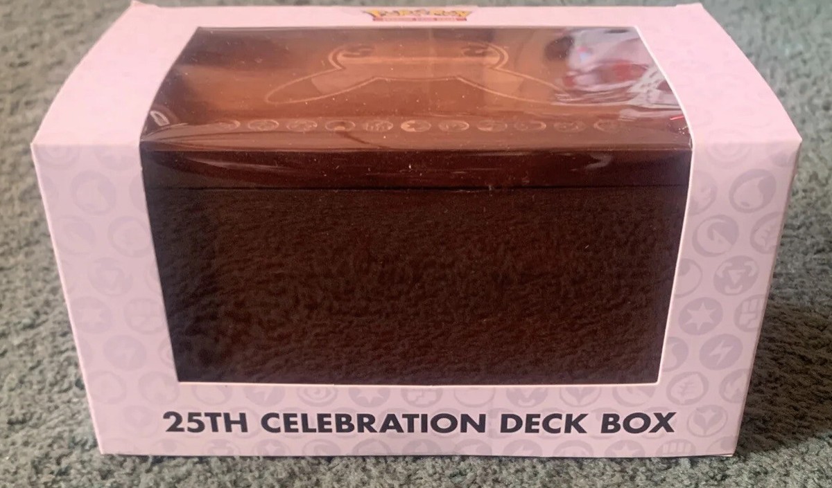 ポケモン　木製　デッキケース　25th CELEBRATION DECK BOX NEW Pokemon Pikachu 25th Celebration Wooden Deck Box Case