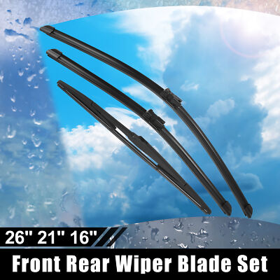 3pcs 26'' 21'' 16'' Car Windshield Wiper Blade Kit for Lexus RX350 16-22 Top-Lock