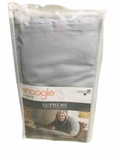 New LEACHCO Snoogle Cover - Supreme - Peaceful Gray Organic/Plush/Removal/ Wash