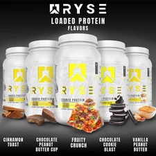 RYSE SUPPLEMENTS LOADED PROTEIN Premium Whey Protein with MCTs 27 Servings