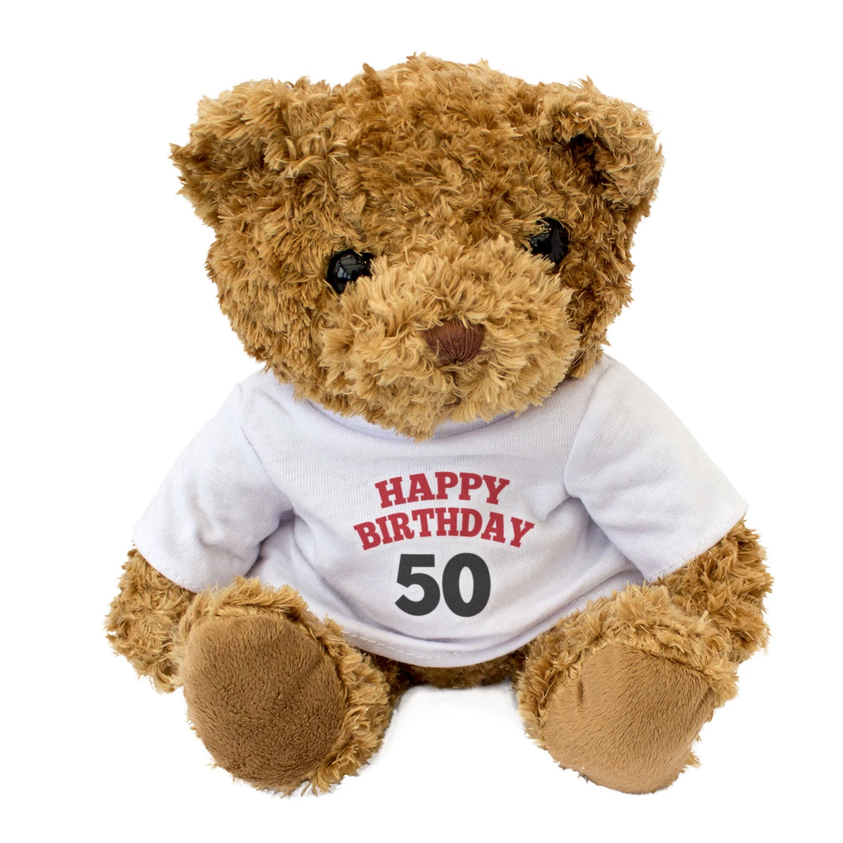 NEW HAPPY BIRTHDAY 50 Teddy Bear Cute Cuddly Gift Present 50th Birthday