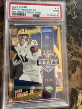 2024 Score NFL Draft Brian Thomas Jr. #14 Gold Zone /50 (RC) Pop2