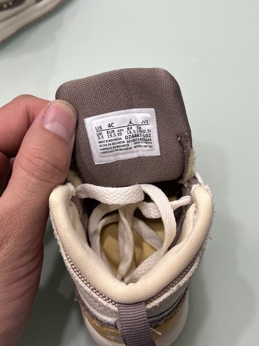 Toddler 4C Nike Air Jordan 1 Mid SE Craft TD “Inside Out Taupe Haize” DZ4467-102 - Picture 18 of 24