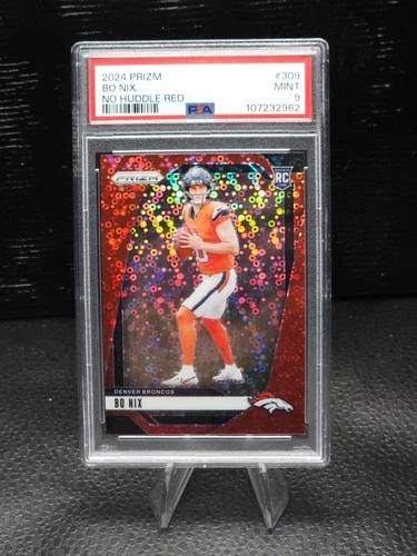 Bo Nix 2024 Panini Prizm No Huddle Red /75 Rookie RC