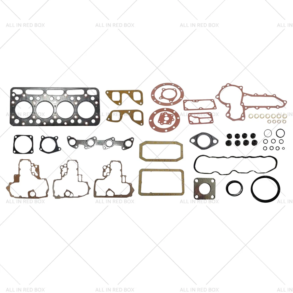 Full Overhaul Gasket Kit Upper Lower Set Suitable for Kubota V1902 15808-03310 - Image 2 of 4