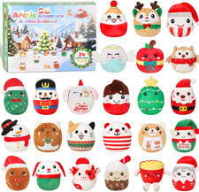 Christmas Advent Calendar 2025 with 24 Days Mini Squishy Plush Toys, Cute Soft C