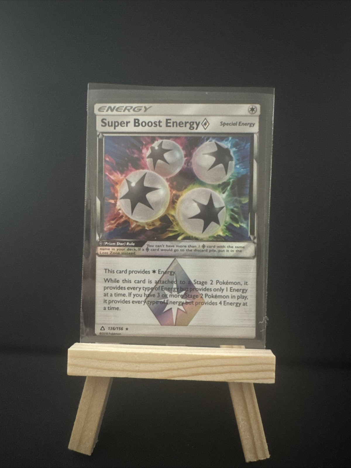 Super Boost Energy Prism Star - 136/156 - Pokemon Ultra Prism Sun Moon Card NM