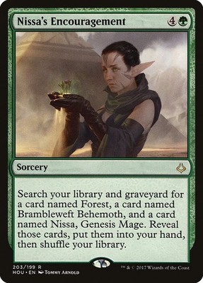 Nissa's Encouragement NonFoil Hour of Devastation 203 NM MTG