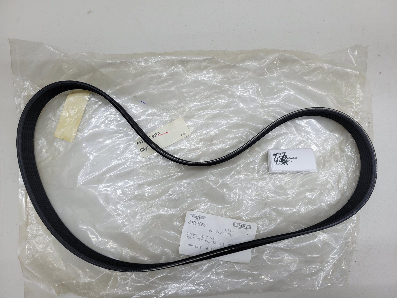 Rolls Royce / Bentley Alternator Pas Drive Belt PH24279PA