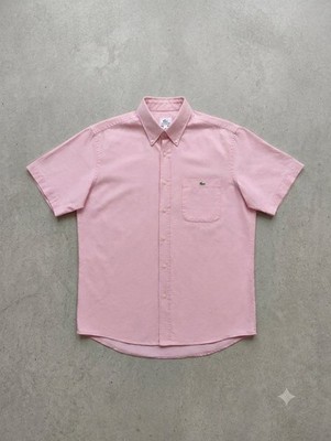 Men Lacoste Shirt Pink Cotton L #TPAL