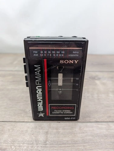 VTG Sony Walkman Cassette Corder Recorder AM FM Radio WM-F17 UNTESTED