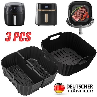 3 Stück Silikonform Heißluftfritteuse Zubehör für COSORI, Russell Hobb, Ninja DE