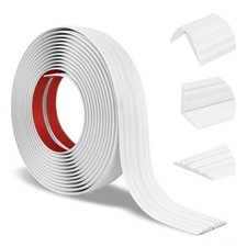 Wall Corner Protector Peel and Stick Trim 0.8 In x 10 Ft, White
