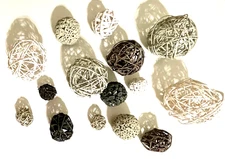 GRAY, WHITE & BROWN DECORATIVE SPHERES, 15 CT.