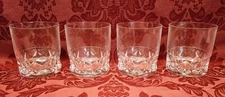 W.M. Dalton Cherbourg Crystal 3-1/2" Old Fashioned - Set of 4 - Excellent!
