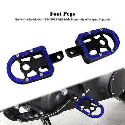 2X Fußrasten Fußstützen Pedale MX Style für Harley Softail FLSTC Dyna Switchback