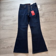 LUCKY BRAND JEANS NWT STEVIE HIGH RISE FLARE BLUE DENIM WOMENS 6 / 28 A STRETCH