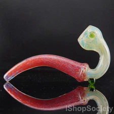 6" Crescent Sherlock Tobacco Smoking Pipe Thick Collectible Glass Pipes - P802B