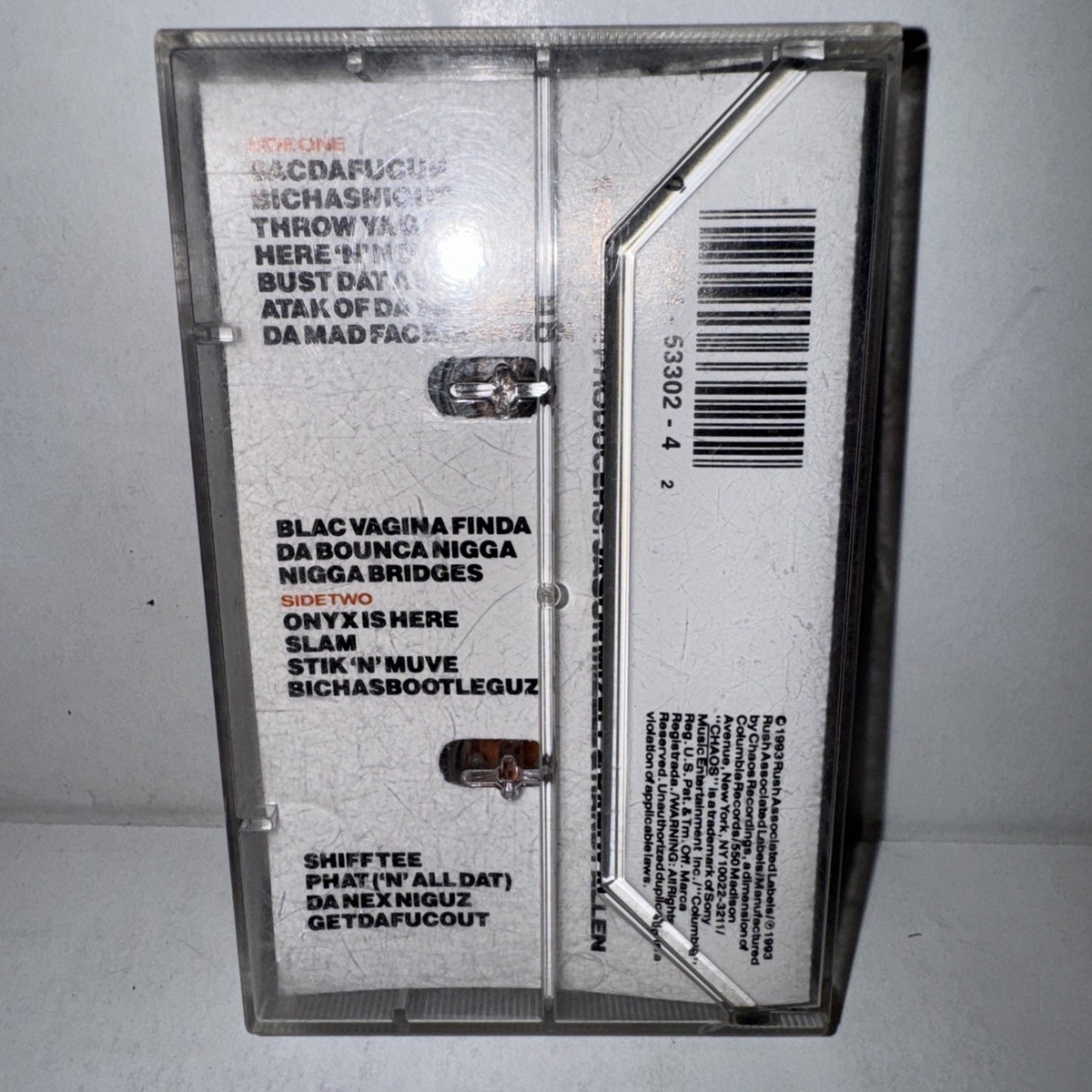 ONYX Cassette Tape 90s Rap Hip Hop 