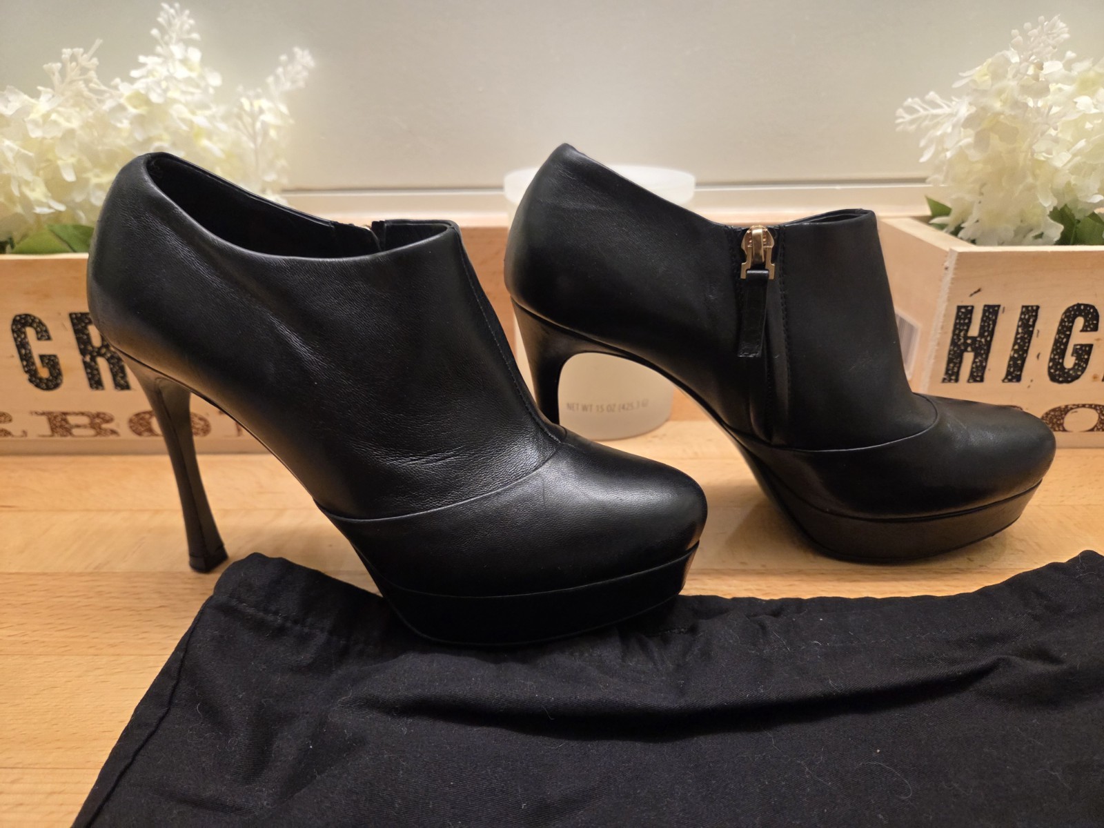 Stivaletti omaggio YSL Yves Saint Laurent in pelle nera misura: 37 5