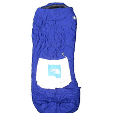 North Face Mummy Sleeping Bag USA Made Cinch Hood Purple Poly Camping Gear