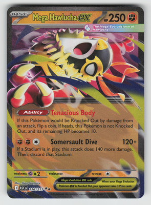 Mega Hawlucha ex Pokemon Ascended Heroes 116/217 Double Rare NM
