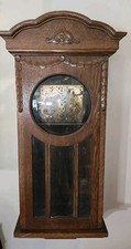 Antique German Westminster Chime Oak Wall Clock Wurtemberg Restoration