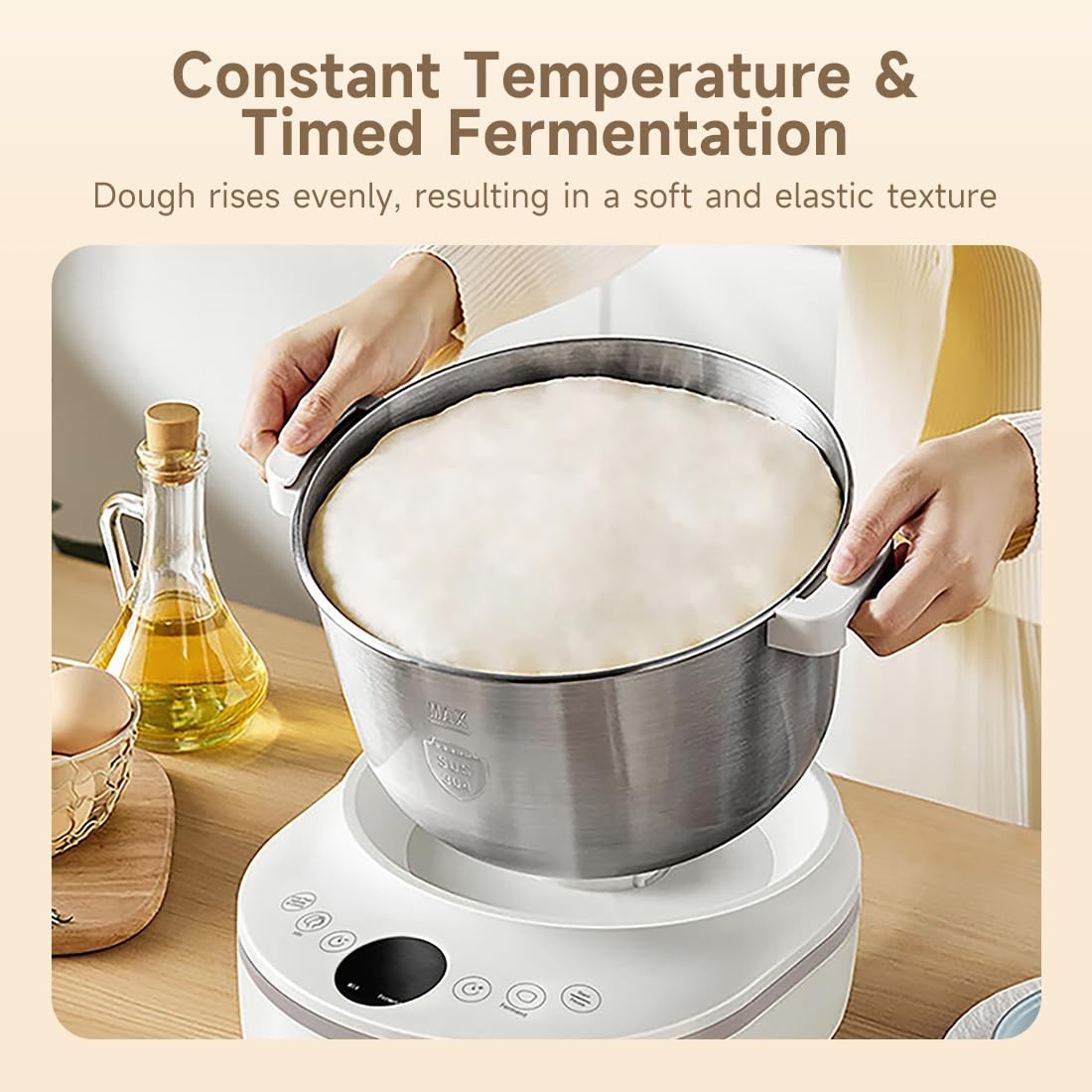 Electric Dough Maker with Ferment Function, 5Qt Dough Mixer Machine, Perfect ...