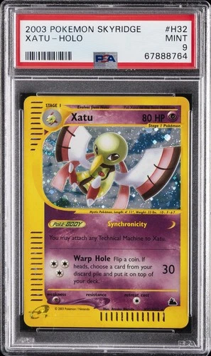 2003 POKEMON SKYRIDGE #H32 XATU-HOLO PSA 9