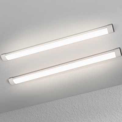 Muzha 2 Packungen LED Batten Lights, PC Body, 5FT 50W 4000k 5000lm, Low 5FT, weiß 