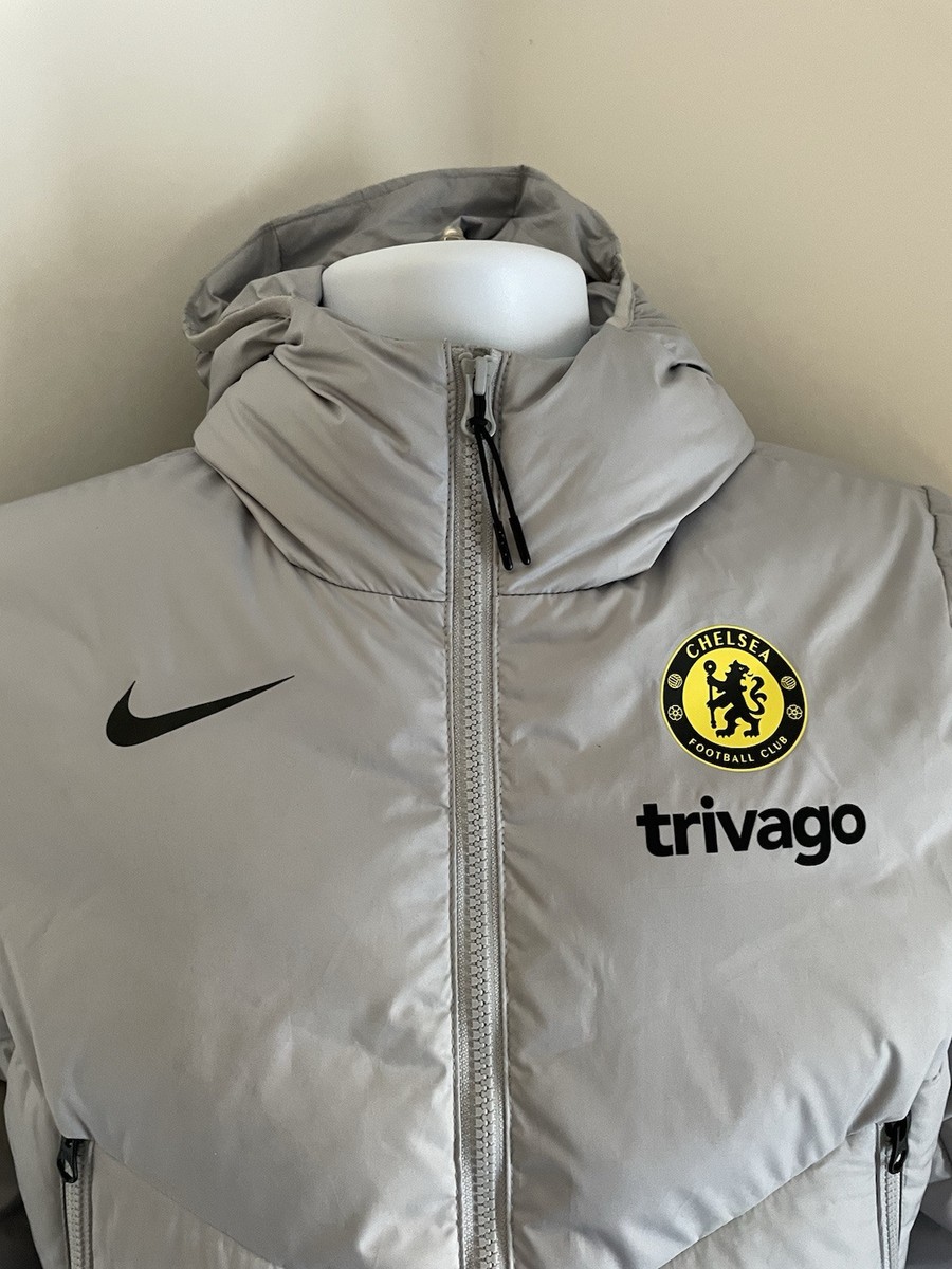 Nike Chelsea FC チェルシー ダウンジャケット グレー Puffer Jacket Chelsea Football Jacket Nike Chelsea Down Jacket