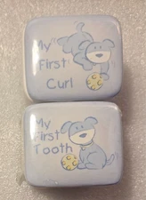 Gift for New Parents. Baby's First Curl and First Tooth Ceramic Jars Free Shippi
