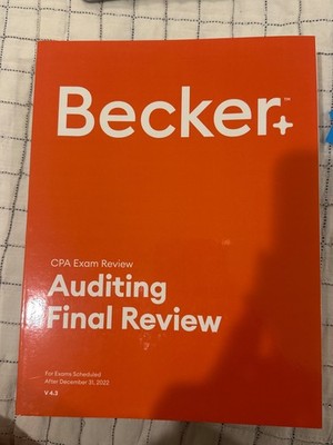 Becker Professional Education CPA Exam Review - V 4.3 Auditing Final Review...