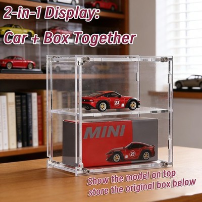 1:64 Diecast Model Car Display Case, Compatible with Mini GT