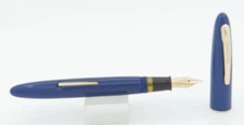 Sheaffer Craftsman Blue & Gold Fountain Pen - 14kt Medium Nib - 1940's