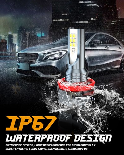 H11 White LED Fog Light Bulbs for BMW 320i 328i 335i 525i 528i 535i xDrive - Picture 5 of 9