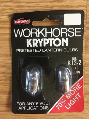 NEW  RAYOVAC K13-2 Krypton Lantern Bulbs For Any 6 Volt Applications NEW
